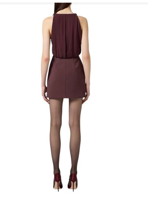Abito in doppio crêpe e georgette ELISABETTA FRANCHI | AB80856E2.EA4
